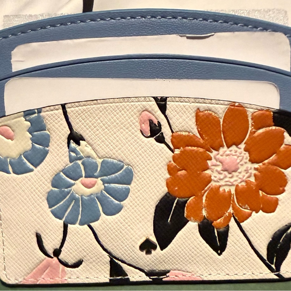 NWT kate spade Morgan Grand Floral Slim Card Holder + BOX - Picture 4 of 5